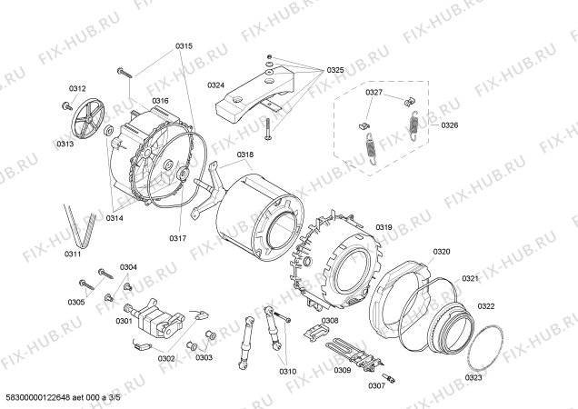 Схема №3 WAE32470EX с изображением Панель управления для стиралки Bosch 00667189