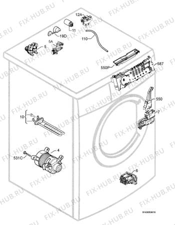 Взрыв-схема стиральной машины Electrolux WAL7E101 - Схема узла Electrical equipment 268