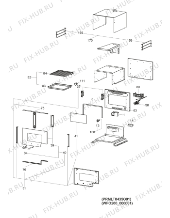 Взрыв-схема холодильника Dometic RMLT9435 - Схема узла Upper oven