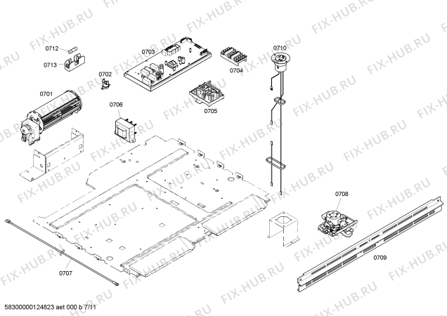 Схема №6 HMB8050 с изображением Набор кнопок для плиты (духовки) Bosch 00608389