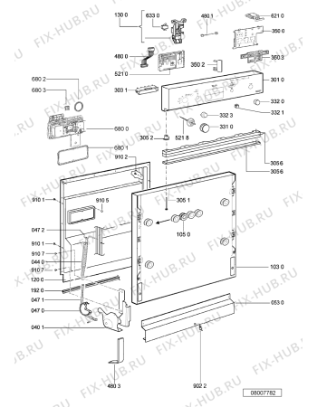 Схема №2 ADG 690 IX с изображением Панель для посудомоечной машины Whirlpool 480140100819