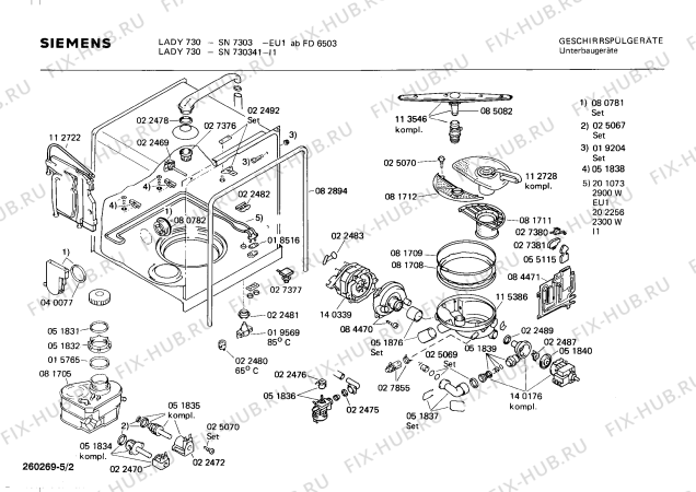Взрыв-схема посудомоечной машины Siemens SN730341 - Схема узла 02