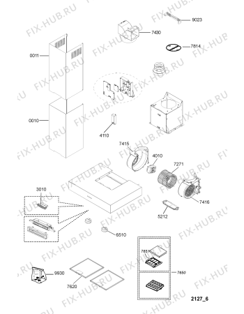 Схема №1 AKR 559/1 IX с изображением Монтажный набор для вытяжки Whirlpool 482000004220