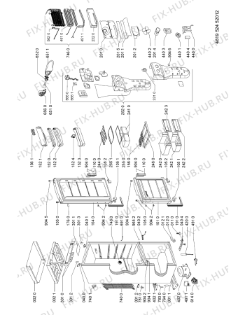 Схема №1 ARC 7412 с изображением Дверца для холодильника Whirlpool 481241619694