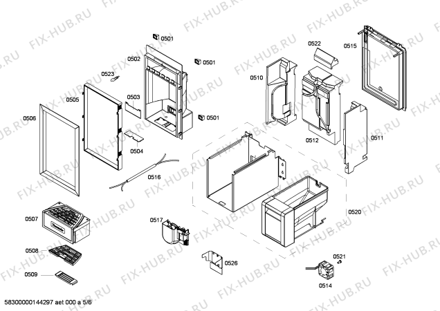 Схема №3 FI24DP31 с изображением Силовой модуль для холодильника Bosch 00677775