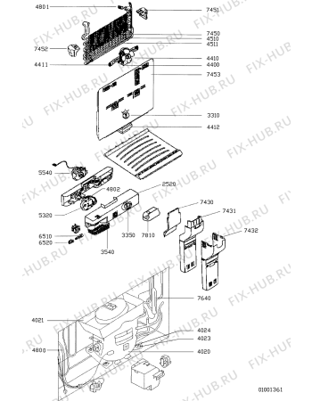 Схема №1 WBM 322 SS/AL с изображением Фиксатор для холодильной камеры Whirlpool 481226318001