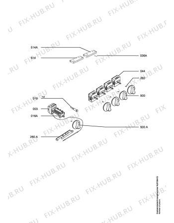 Взрыв-схема плиты (духовки) Juno JEH1101E - Схема узла Functional parts 267