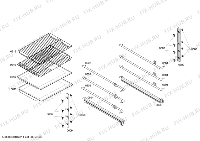 Схема №5 E1524N0 MEGA1524N с изображением Панель управления для плиты (духовки) Bosch 00438652