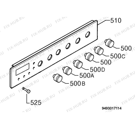 Взрыв-схема плиты (духовки) Privileg 481577_60029 - Схема узла Command panel 037