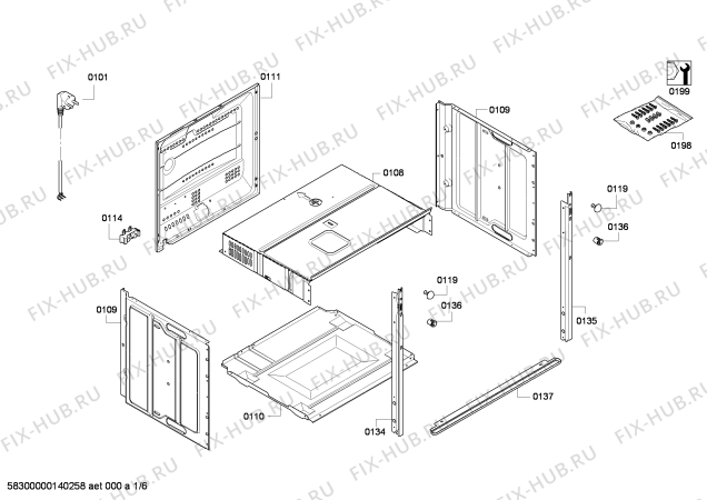 Схема №4 HBA41B350J с изображением Панель управления для духового шкафа Bosch 00674186