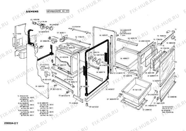 Схема №2 HL7415 с изображением Индикатор для плиты (духовки) Siemens 00040670