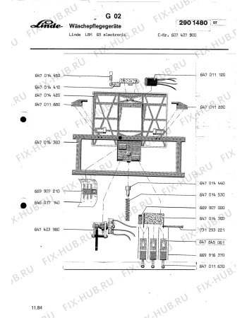 Взрыв-схема посудомоечной машины Aeg STANDBUEGLER LKB 65 - Схема узла Section8