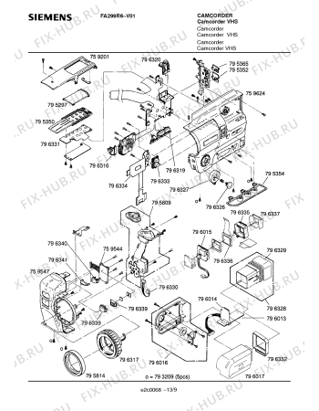 Схема №5 FA299R6 с изображением Кронштейн для телевизора Siemens 00796324