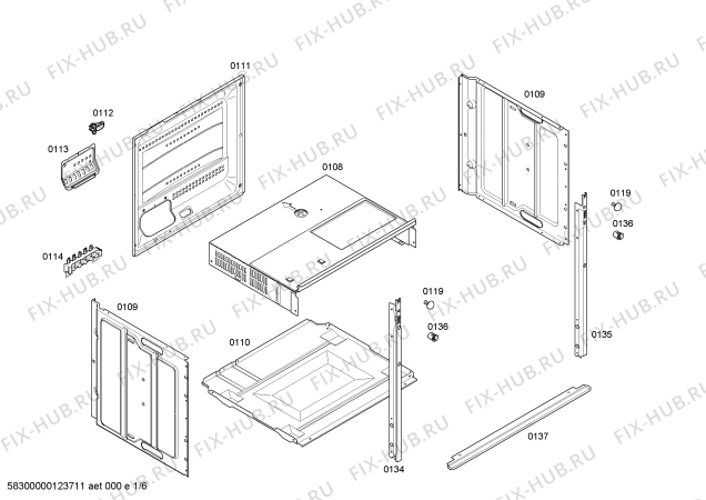 Схема №5 E1982B0 с изображением Ручка конфорки для духового шкафа Bosch 00608322