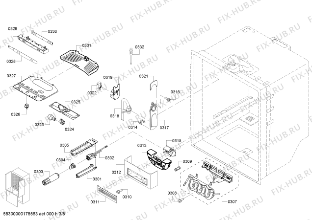 Схема №5 B22CT80SNP с изображением Винт для холодильника Bosch 00631792