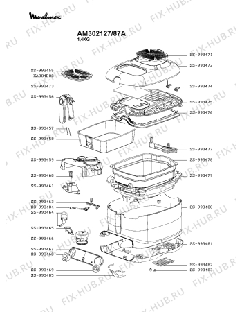 Схема №1 AM302127/87A с изображением Электропитание для тостера (фритюрницы) Moulinex SS-993485