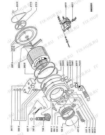 Схема №2 AWG 790 с изображением Ручка (крючок) люка для стиралки Whirlpool 481949878075