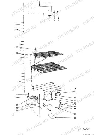 Взрыв-схема холодильника Rosenlew RJP348 - Схема узла C10 Cold, users manual
