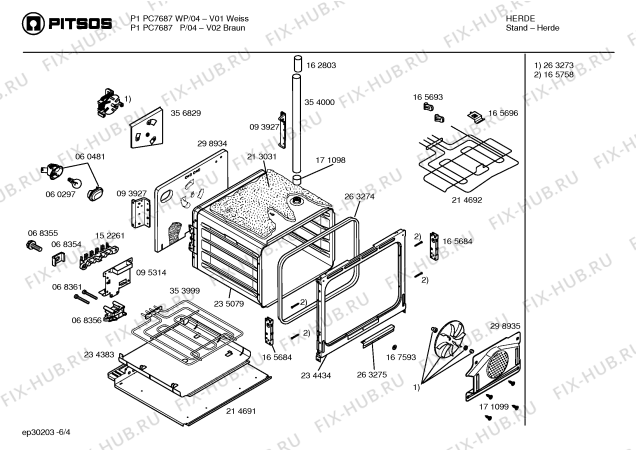 Схема №3 P1HCB88642 с изображением Стеклокерамика для духового шкафа Bosch 00235077