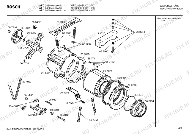 Схема №2 WFD2460NL WFD2460 electronic с изображением Панель управления для стиральной машины Bosch 00362259