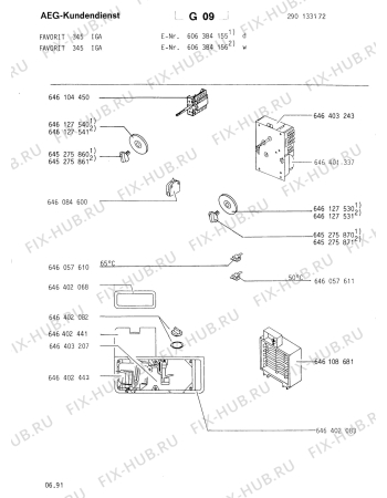 Схема №1 FAV475 I-B с изображением Заглушка для посудомоечной машины Aeg 8996452758700