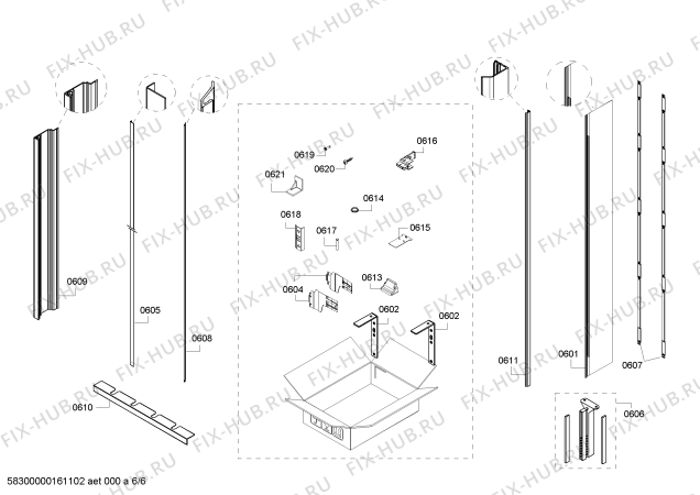 Схема №4 CI30RP01 с изображением Плата для холодильной камеры Bosch 00707814