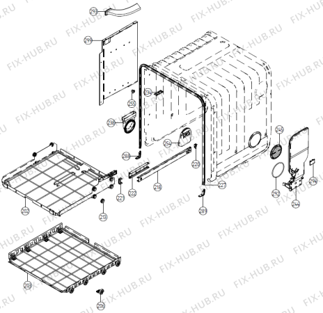 Взрыв-схема посудомоечной машины Atag V1201RVS (559047, DW13.C) - Схема узла 07