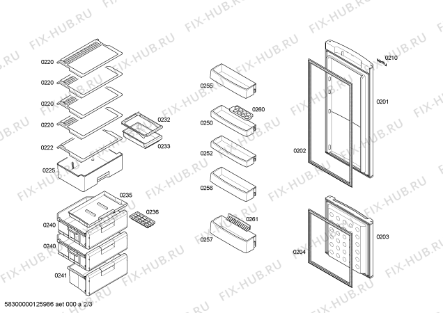 Схема №1 4KE58B10 с изображением Переключатель для холодильника Bosch 00610301