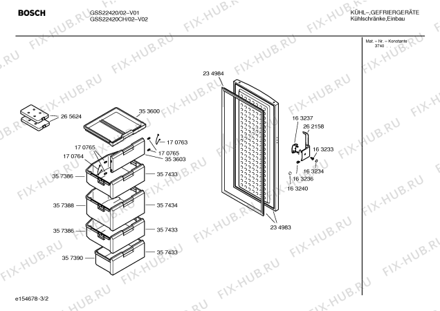 Схема №1 GS22S01CH с изображением Внешняя дверь для холодильника Siemens 00234983