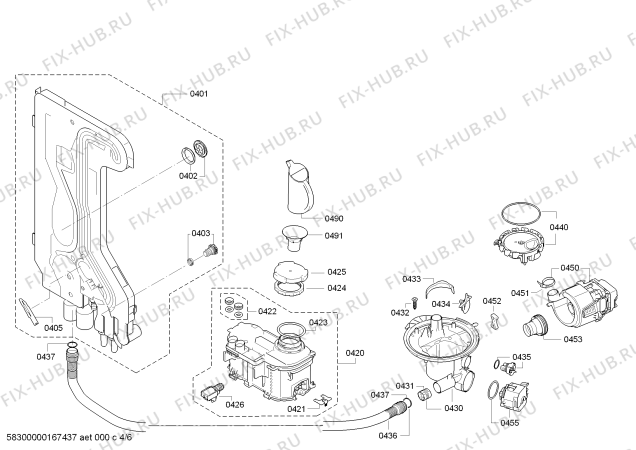 Взрыв-схема посудомоечной машины Novamatic SMS33FU1CH - Схема узла 04
