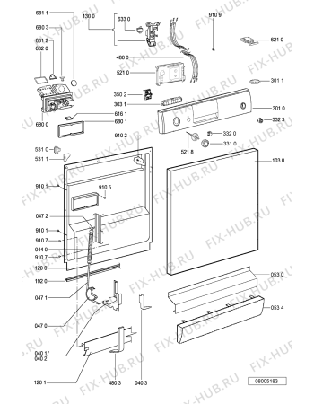 Схема №1 ADP45025S (F092030) с изображением Инструкция по эксплуатации для посудомоечной машины Indesit C00360694