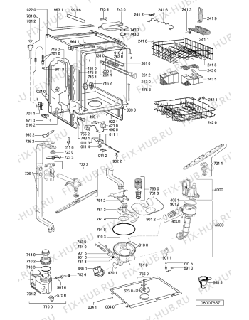 Схема №1 ADL 335/2 WH -n.prod с изображением Обшивка для посудомоечной машины Whirlpool 481245373742