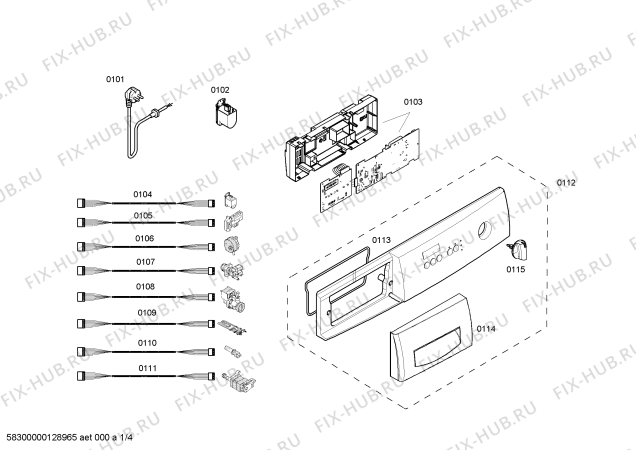 Схема №3 WAA28220NL с изображением Панель управления для стиралки Bosch 00448632