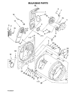 Схема №1 1CWED5100VQ с изображением Запчасть для сушилки Whirlpool 482000010197