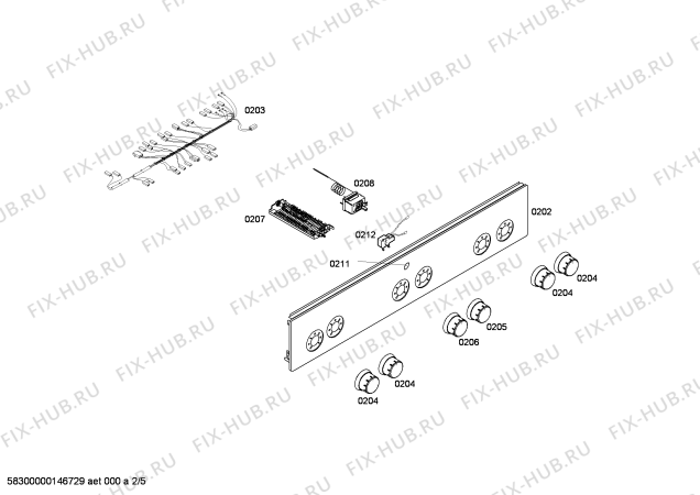 Схема №2 HA622211U с изображением Воздуховод горячего воздуха для духового шкафа Bosch 00663000