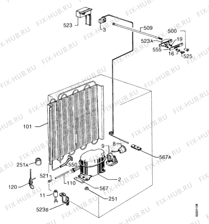 Взрыв-схема холодильника Electrolux EU6329T - Схема узла Functional parts