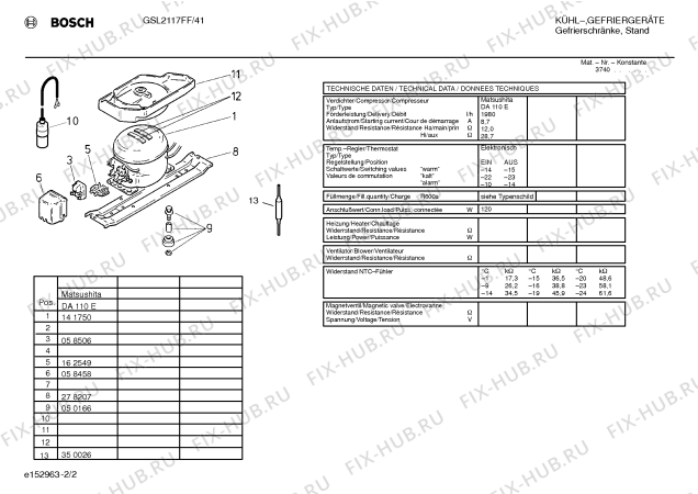 Взрыв-схема холодильника Bosch GSL2117FF - Схема узла 02