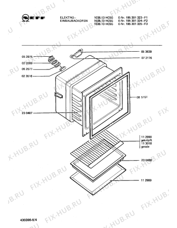 Взрыв-схема плиты (духовки) Neff 195301324 1038.13HCSG - Схема узла 04