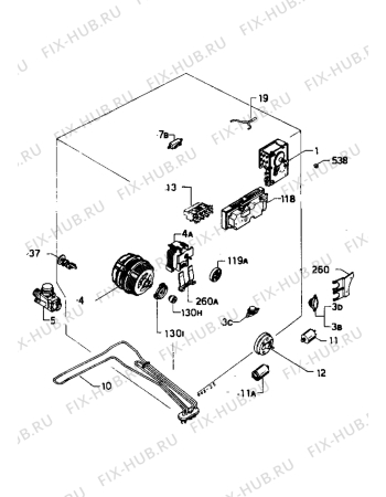 Взрыв-схема посудомоечной машины Zanussi ZW4500 - Схема узла Electrical equipment