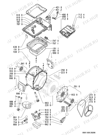 Схема №2 AWA 5069 с изображением Обшивка для стиралки Whirlpool 481245215595