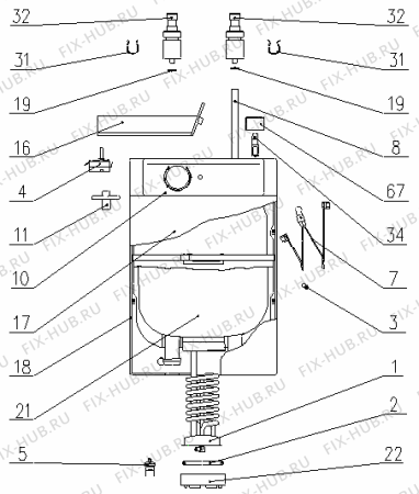 Схема №1 KRU 051/A (307932, TEG 0512 U/A) с изображением Тэн для водонагревателя Gorenje 325058