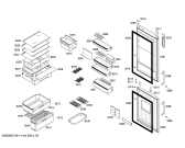 Схема №3 KGN57A60NE с изображением Дверь морозильной камеры для холодильной камеры Bosch 00683053