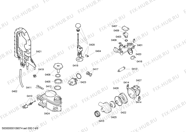 Схема №1 SGS30E12EU EasyStar с изображением Краткая инструкция для посудомойки Bosch 00693649