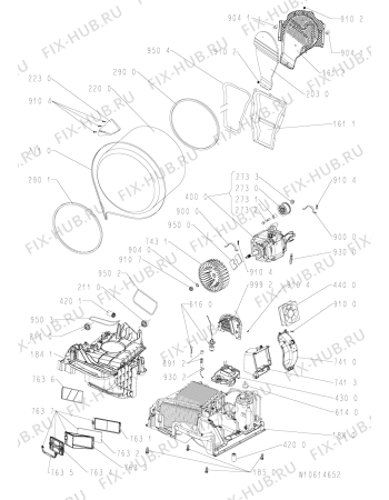 Схема №1 BA 7011 WP с изображением Модуль (плата) для стиралки Whirlpool 481010576595