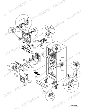 Схема №2 WSR 12 IX с изображением Корпусная деталь для холодильной камеры Whirlpool 482000002125