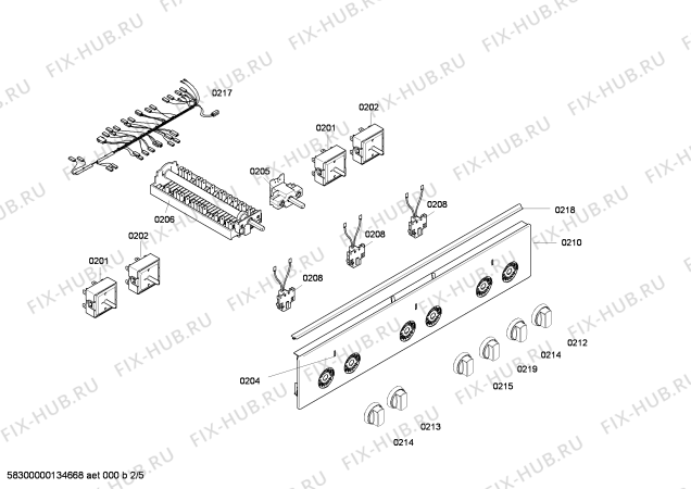 Схема №2 HL424210V с изображением Ручка конфорки для электропечи Siemens 00614541