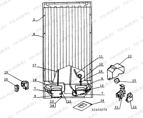 Взрыв-схема холодильника Zanussi ZFC47/12 - Схема узла C10 Cold, users manual