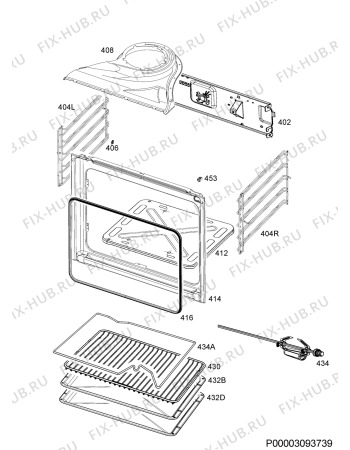 Взрыв-схема плиты (духовки) Zanussi ZOG10311XK - Схема узла Oven