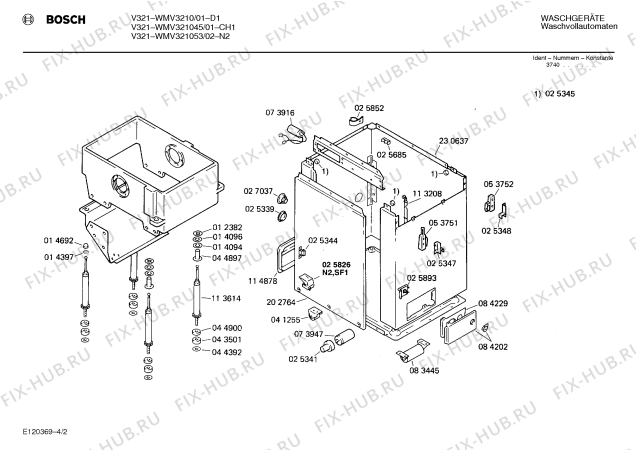 Схема №3 WMV321053 V321 с изображением Вкладыш в панель для стиральной машины Bosch 00085668