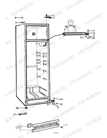 Взрыв-схема холодильника Arthurmartinelux 832.52 - Схема узла C10 Cabinet